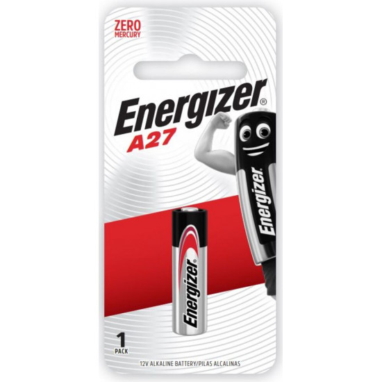ENERGIZER 12V ALKALINE BATTERY 1 PACK: A27 (MOQ12) ENERGIZER 12V ALKALINE BATTERY 1 PACK: A27 (MOQ12)