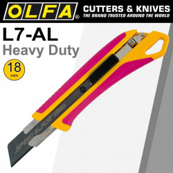 OLFA 18MM HEAVY DUTY CUTTER WITH AUTO LOCK PINK