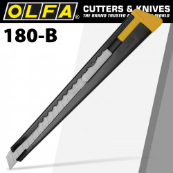 OLFA MODEL 180 BLACK STEEL SNAP OFF KNIFE CUTTER