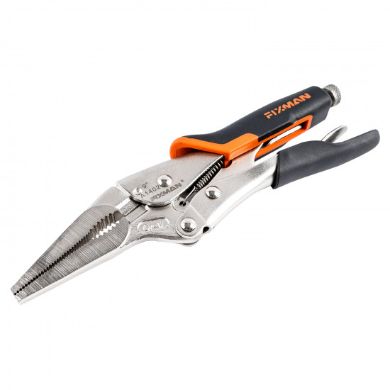 FIXMAN LONG NOSE LOCK GRIP PLIERS 9'/225MM FIXMAN LONG NOSE LOCK GRIP PLIERS 9'/225MM