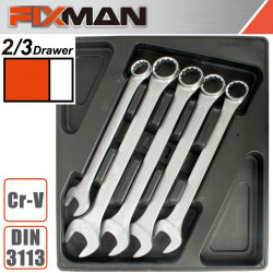 FIXMAN TRAY 5 PIECE COMBINATION SPANNERS 24-32MM