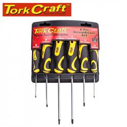 6PC SCREWDRIVER SET WITH WALL MOUNTABLE RACK S2 PZ SL