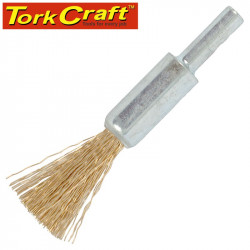 WIRE END BRUSH 12MM X 6MM SHAFT BLISTER