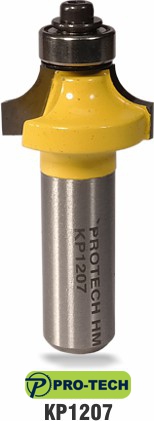 Corner round or round-over router bit sample