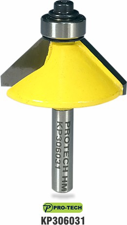 Chamfer router bit sample